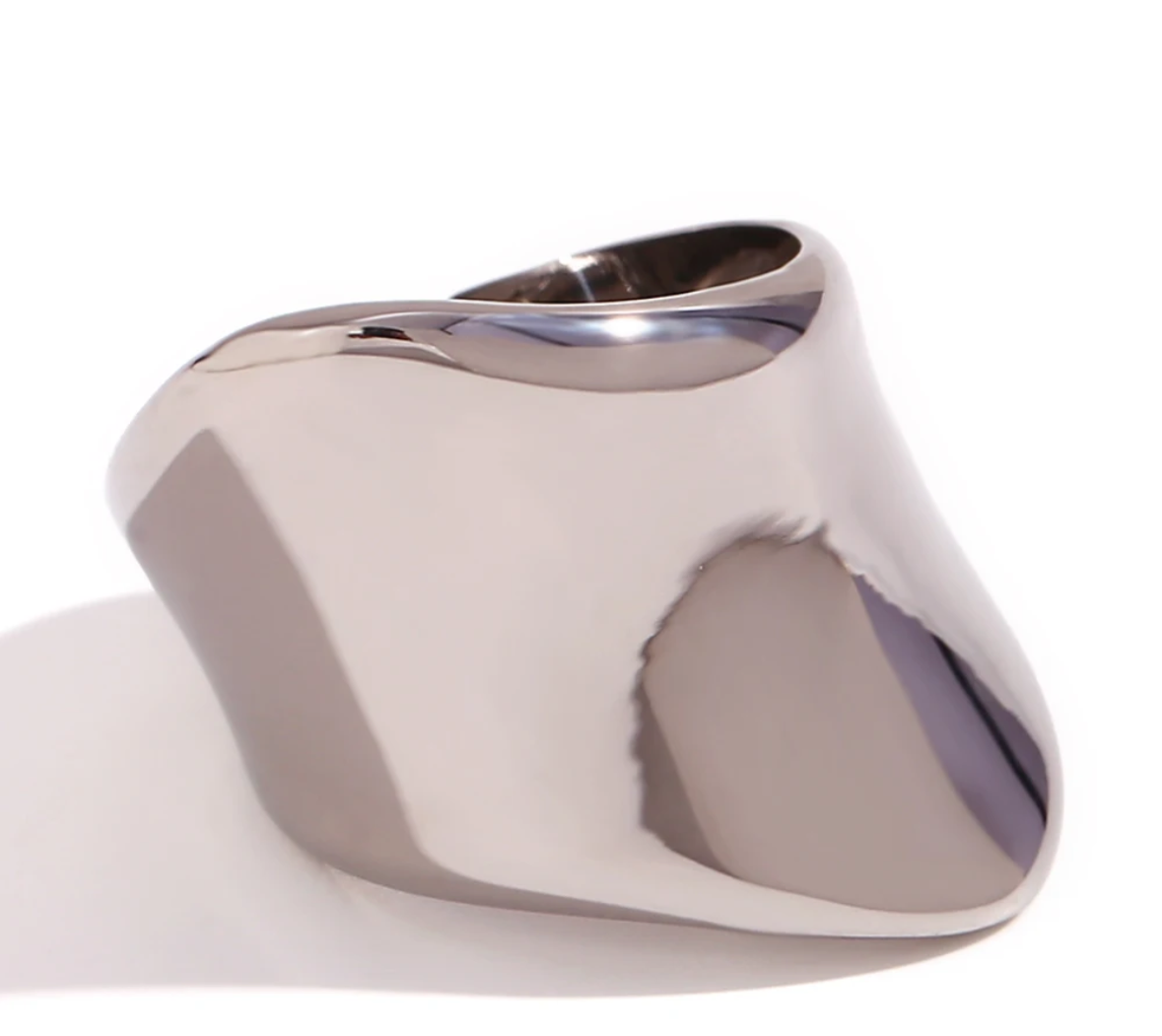 Lana “Silver” Wide Wave Ring