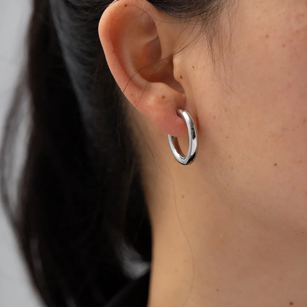 Skylier Huggie  Hoop Earrings