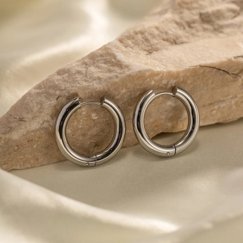 Skylier Huggie  Hoop Earrings