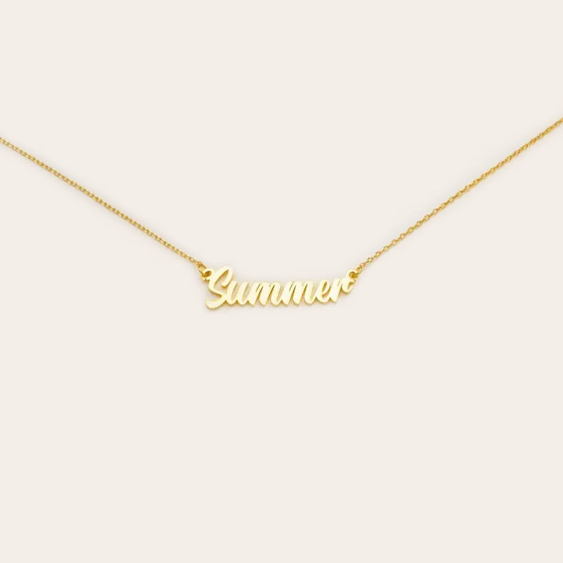 Summer Custom Name Necklace - Alais Branche