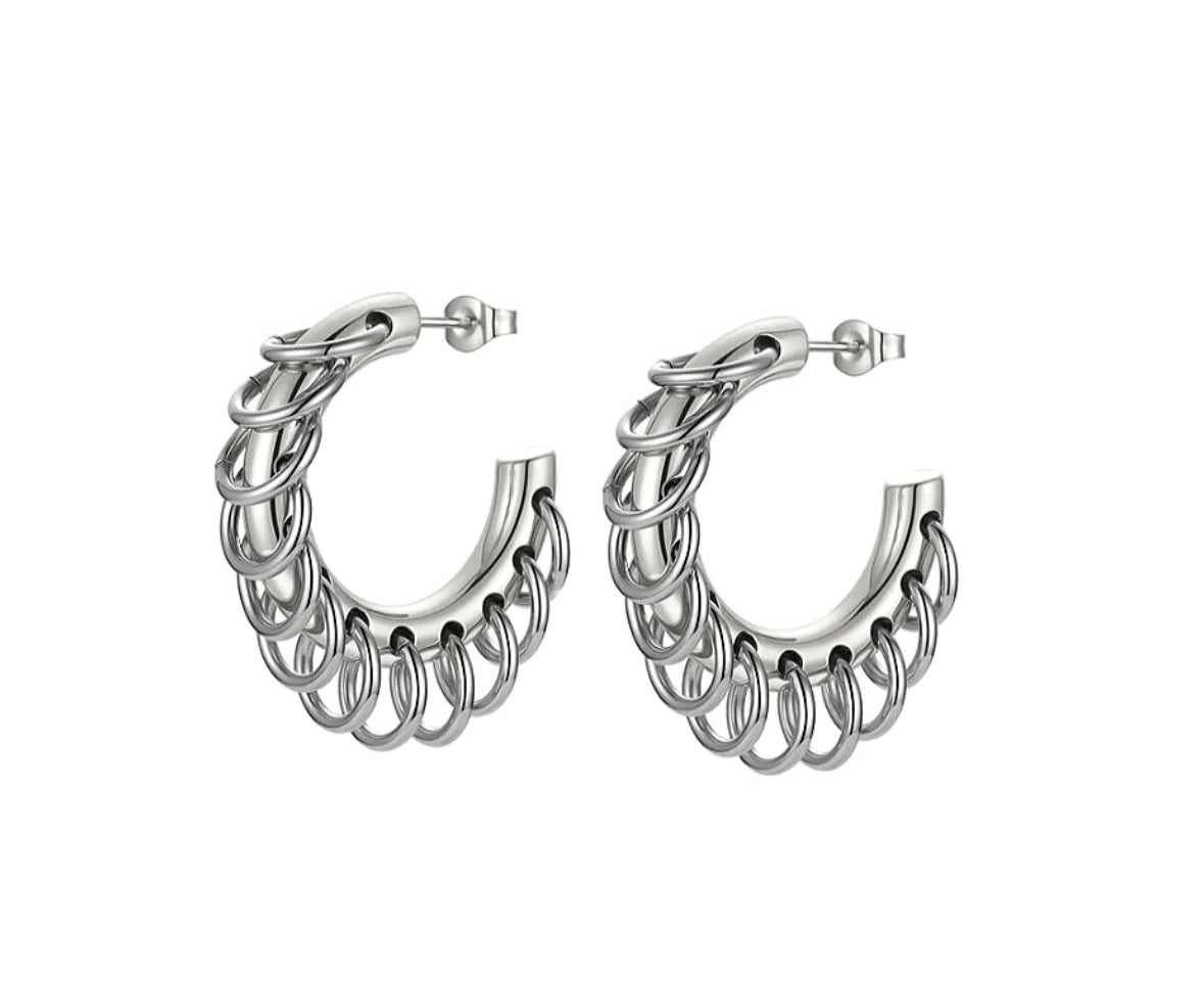 Evie “Silver” Fringe Earrings