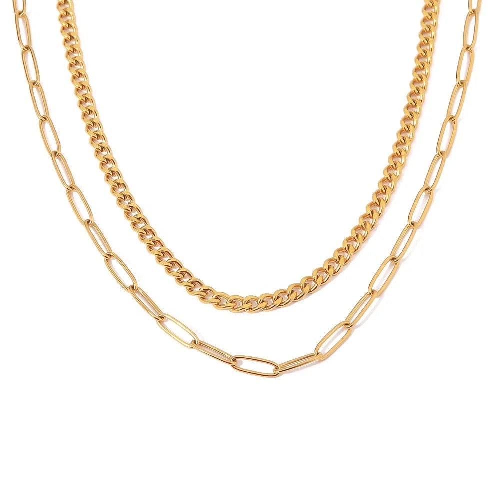 Marie Double Chain Necklace