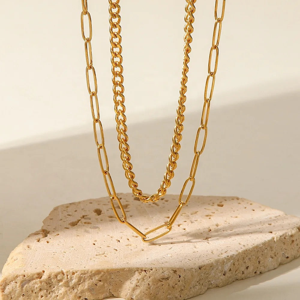 Marie Double Chain Necklace