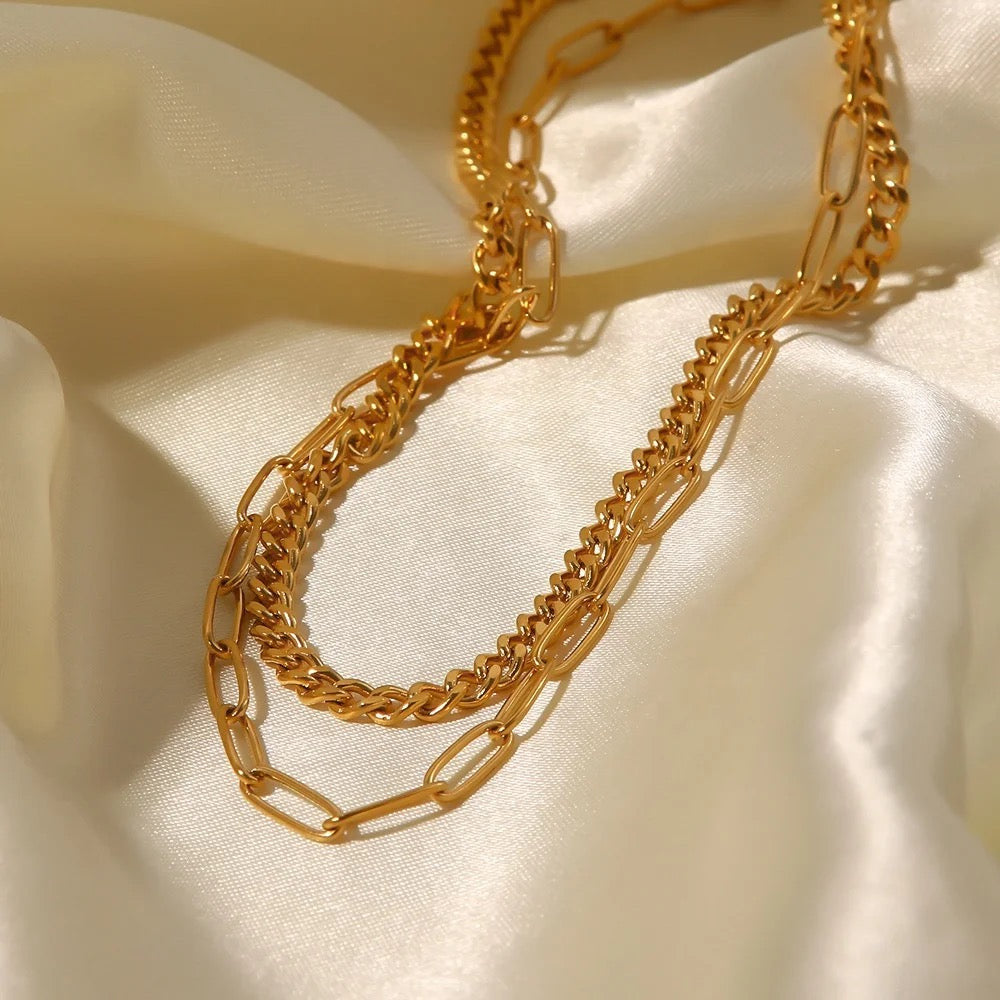 Marie Double Chain Necklace