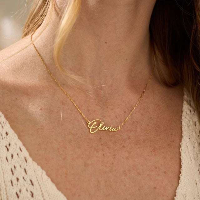 Oliva Custom Name Necklace - Alais Branche